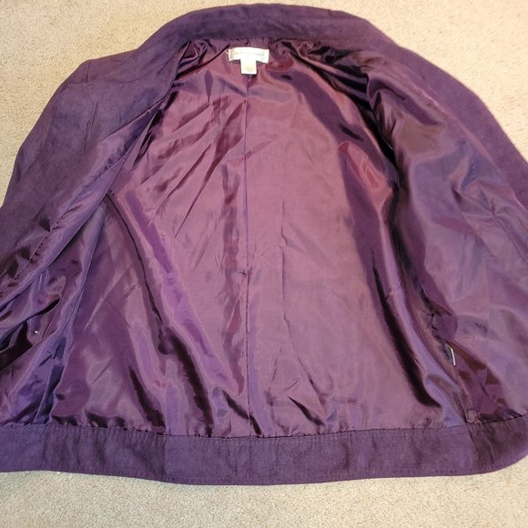 Bundle of 2 Christopher & Banks Open Front Blazers Purple Teal L - Picture 13 of 15